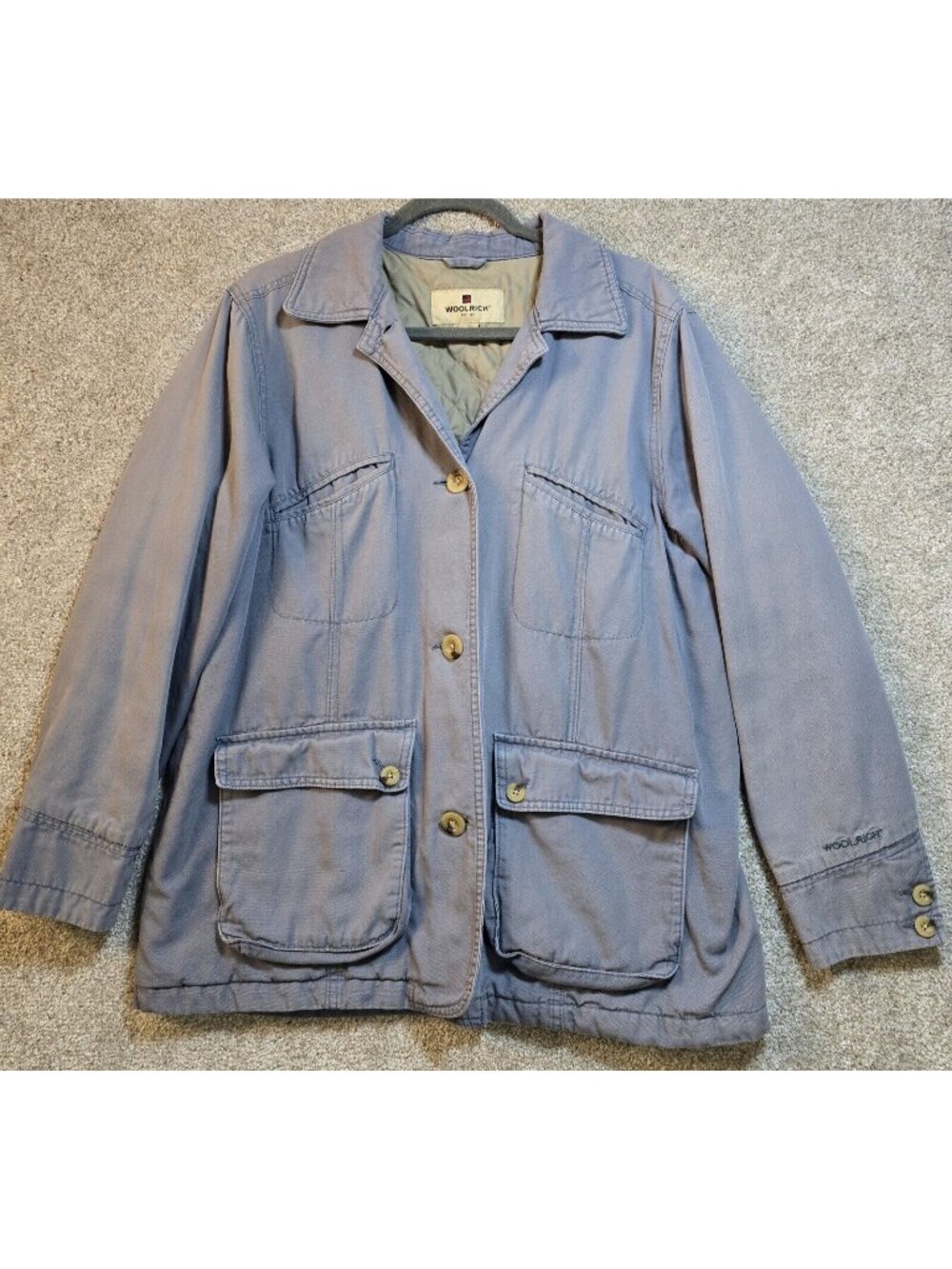Woolrich Button Up Long Sleeve Jacket Quilt Lined Barn Chore Outdoor Women's L